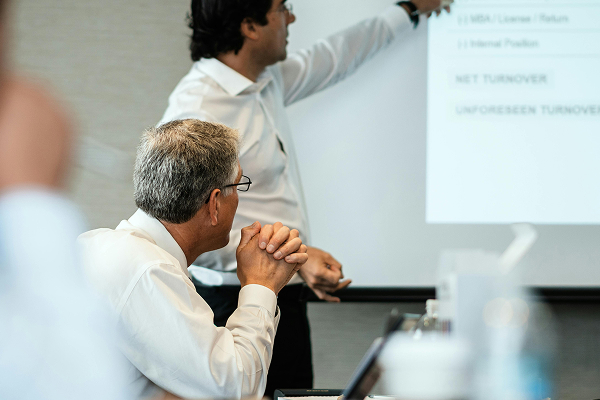 A Man Doing Business Presentation